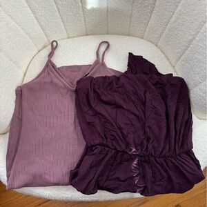 Express Ribbed Tank Dress and Tubetop Dress Bundle in XS